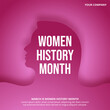© Edoas - Women's History Month background with cutting paper style ornament