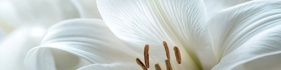 Poster - A close-up shot of a beautiful white flower with intricate details