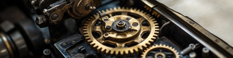 Poster - A detailed view of mechanical clock mechanisms