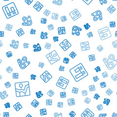 Poster - Set line Graph chart infographic, and Timing belt kit on seamless pattern. Vector