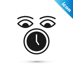 Poster - Grey Clock icon isolated on white background. Time symbol. Vector