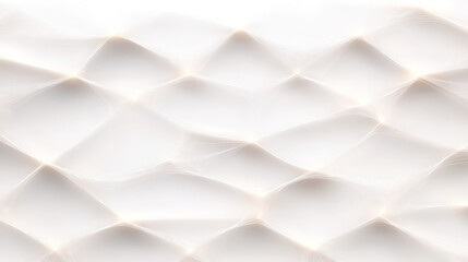Poster - minimalist grey backdrop features series of glowing, wavy patterns that create soft, ethereal atmosphere. This design evokes sense of calm and tranquility