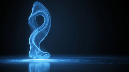 Poster - swirl of steam rises elegantly, creating abstract shape that captivates viewer with its fluid motion and ethereal glow. interplay of light and shadow adds depth to this mesmerizing image