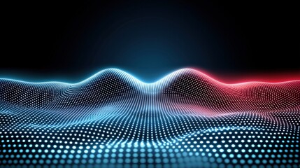Poster - Dynamic digital waves abstract visualization data representation futuristic environment high-tech viewpoint visual concept