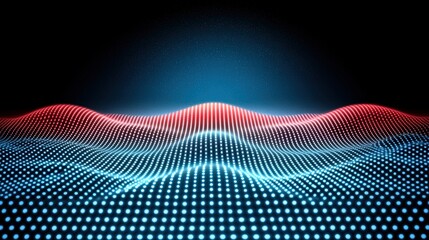 Poster - Dynamic wave patterns abstract digital art visual representation dark background artistic perspective motion concept for seo impact