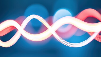 Poster - Dynamic light waves in abstract art studio space digital artwork vibrant colors close-up view modern aesthetics