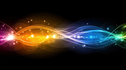 Aufkleber - dynamic color waves creating visual harmony abstract art display digital environment vibrant viewpoi