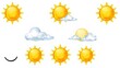 © Taley - Watercolor Sun and Cloud Illustrations Sunny Day Weather Icons Childish Design Elements
