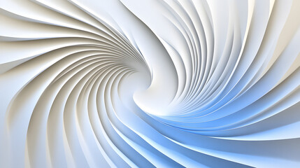Poster - Abstract white spiral design with blue center on textured surface for modern art and graphic design projects