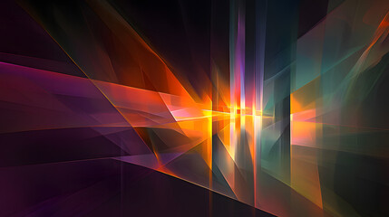 Poster - Colorful abstract background with tulip inspired design and textures in various hues