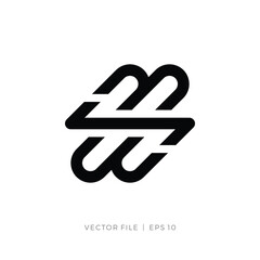 Poster - Stylish MSW WMS SWM SMW letter initials logo