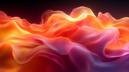 Poster - Vivid Abstract Background with Gradient Shifting from Electric Purple to Fiery Red