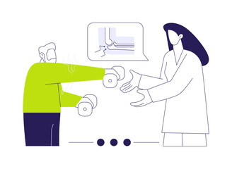 Poster - physical therapy for arthritis abstract concept vector illustration.