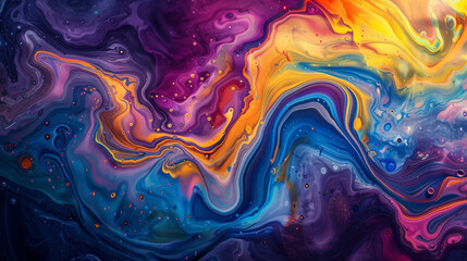 vibrant abstract background swirling colorful cosmic fluid shapes galaxy nebula otherworldly design