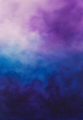 Wall Mural - Abstract artwork showcasing vibrant purple and blue hues blending together in a captivating display of color dynamics. Generative AI