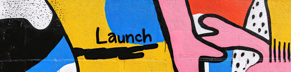 Poster - Graffiti Mural with the Word 
