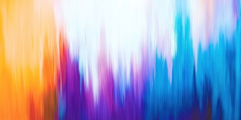 Aufkleber - Painting of a rainbow with a blue stripe