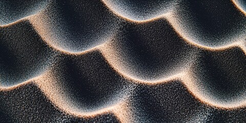 Poster - Close up of a sandy beach with a wave pattern