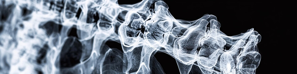Poster - Abstract Grey Form on Black Background