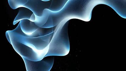 Poster - Experience an abstract display of flowing blue forms and sparkling elements in a captivating arrangement of light and shadow