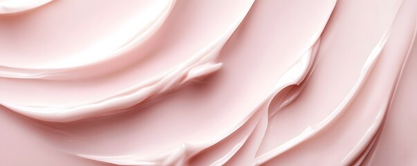 Poster - Elegant abstract fabric backdrop with flowing soft pink satin or chiffon design  Romantic feminine and modern concept for beauty fashion or luxury product photography and graphic design