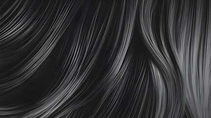 Aufkleber - Flowing Abstract Black and White Swirling Pattern Background with Smooth Curves Fluid Motion and Minimalist Aesthetic