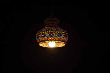 Turkey. Market With Many Traditional Colorful Handmade Turkish Lamps And Lanterns. Lanterns Hanging In Shop For Sale. Popular Souvenirs From Turkey.