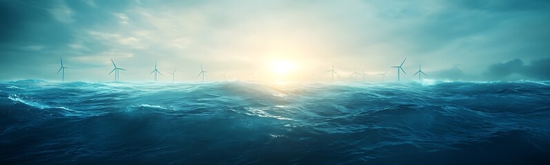 Aufkleber - A serene ocean view at sunrise, with gentle waves reflecting the soft light of the sky, creating a tranquil and peaceful atmosphere.