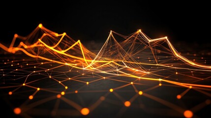 Poster - dynamic data visualization action digital space graphic representation abstract environment eye-leve