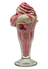 Wall Mural - PNG Strawberry milkshake dessert sundae cream.