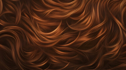 Leinwandbilder - Mesmerizing abstract background with dynamic swirling pattern of flowing brown curly hair like waves and curves  The elegant fluid design creates a captivating cinematic and premium visual experience
