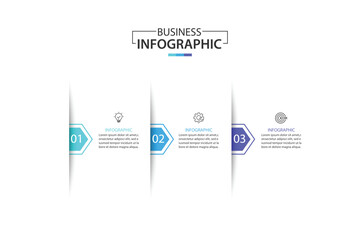 Wall Mural - infographic label design template with icons and 3 options or steps. vector illustration
