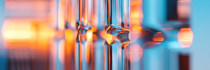 Poster - Refracted Light Through Cylindrical Glass Objects