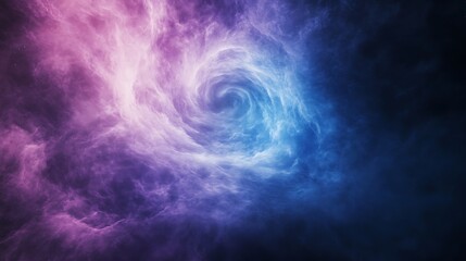Aufkleber - A vibrant cosmic swirl of purple and blue hues, resembling a nebula, set against a dark, starry background.