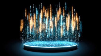 Poster - dynamic light display virtual environment digital art tech innovation abstract visualization inspiri