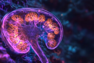 Poster - Vibrant Abstract Visual of Neuroscience with Colorful Neural Network