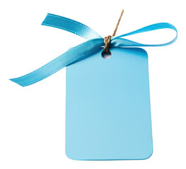 Wall Mural - PNG Blue gift tag celebration turquoise holiday.