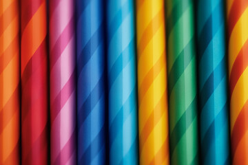 Aufkleber - Colorful diagonal stripes creating vibrant rainbow pattern