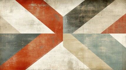 Poster - Geometric grid design with muted color blocks, creating a modern, minimalist aesthetic