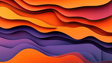 Poster - Modern smooth gradient with bright orange transitioning into deep purple, ideal for tech or web interfaces.