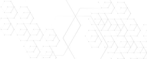 Wall Mural - abstract white and gray color geometric dynamic lines pattern transparent background design.