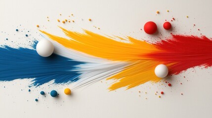 Poster - Vibrant Abstract Brushstroke Art Background