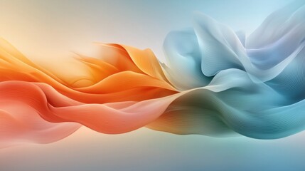 Poster - Abstract Waves in Flowing Colors and Light