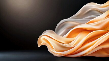 Poster - Elegant Silk Waves in Golden Tones