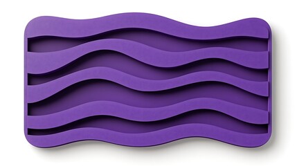 Poster - Purple wavy tray, studio shot