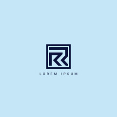 Fototapete - Modern alphabet letter Rr R unique logo vector template illustration R