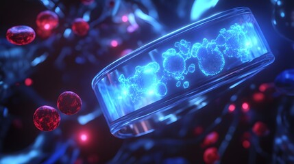 Poster - Vibrant Scientific Visualization of Cells in Laboratory Petri Dish