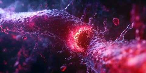 Poster - Abstract Visualization of Colorful Fluid Motion in Dark Space