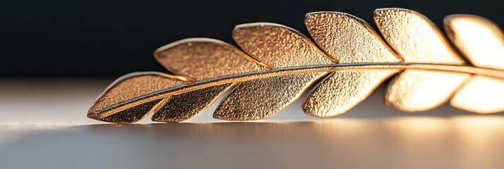 Wall Mural - Gold Metal Leaf Ornament Detail