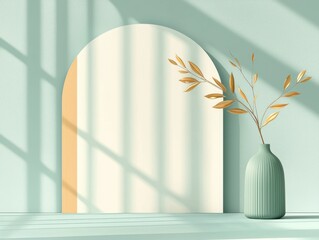 Poster - Elegant floral display in minimalist interior modern space still life soft lighting artistic concept